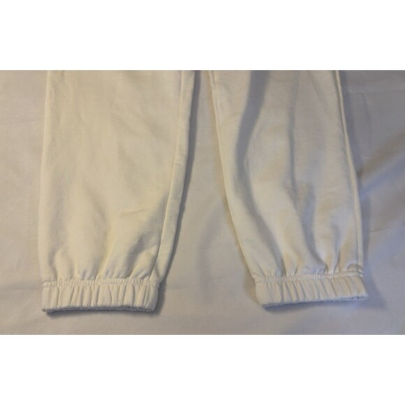 LEFT ON FRIDAY Sports & Rec White Jogger Sweatpants Women Large Cotton Lounge - Picture 9 of 12